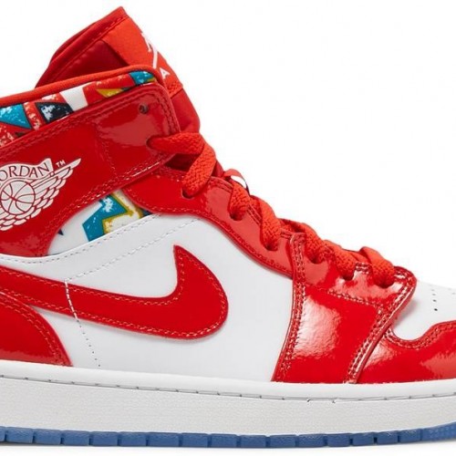 Nike Jordan 1 Mıd Se Erkek basketbol ayakkabısı -kırmızı -DC7294600 E-298  